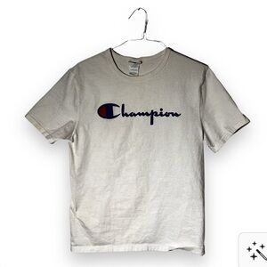 Champion Men's White Logo T-Shirt